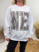 NE Camouflage Heather Grey Graphic Sweatshirt