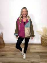 Colorblock Zip Up Hoodie Jacket