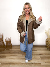 Brown Faux Leather Coat