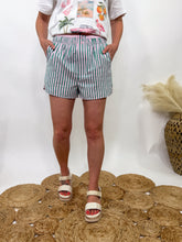 Green and Pink Striped Boxer Shorts
