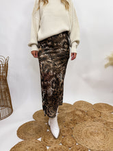 Animal Print Mesh Maxi Skirt