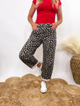 PRE-ORDER Leopard Print Barrel Jeans by Vervet by Flying Monkey