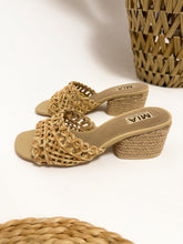 MIA Idella Crochet Raffia Block Heel
