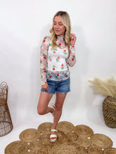White Sheer Floral Embroidered Long Sleeve Mesh Top